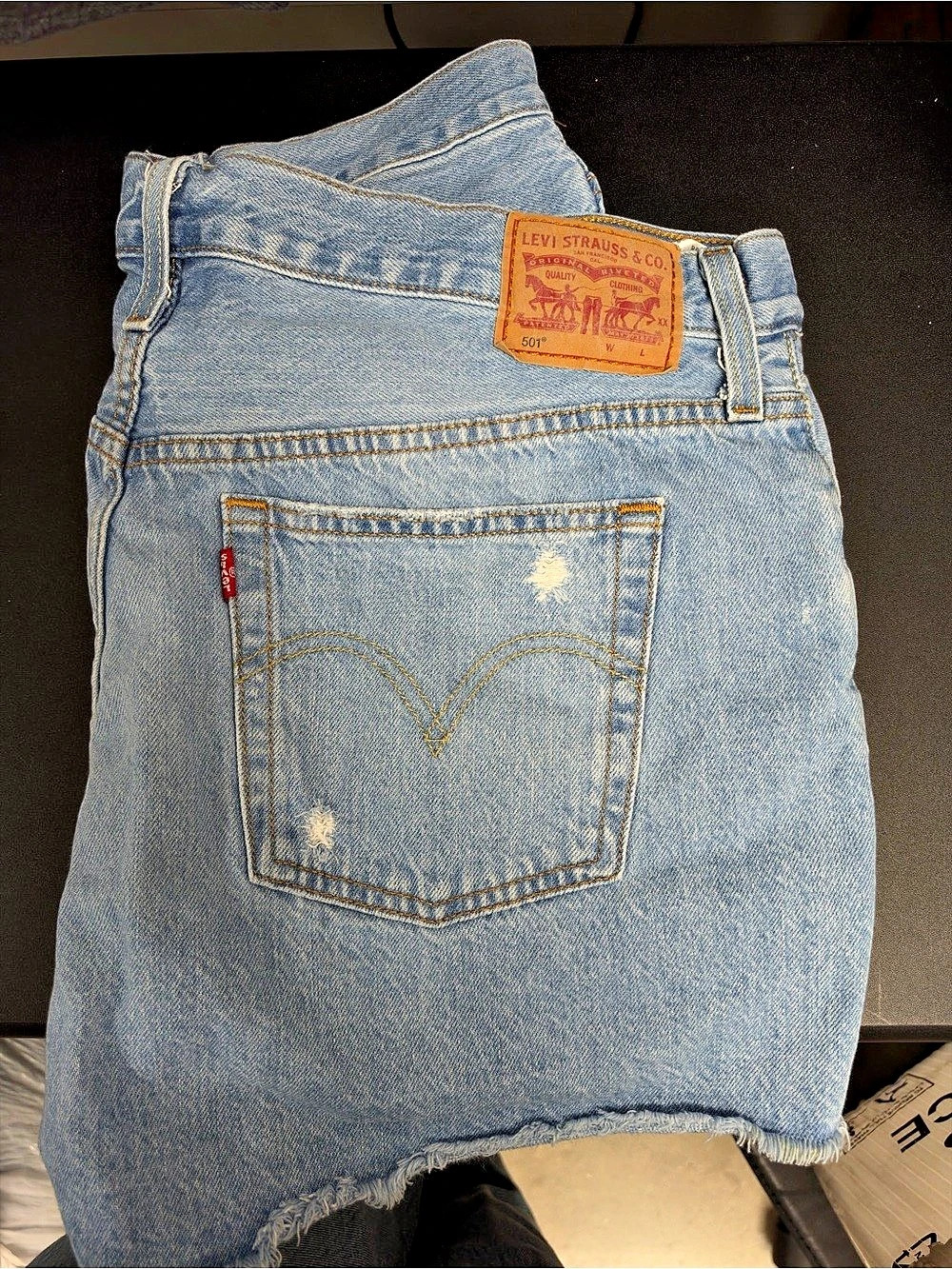 Levi's 501 Denim Jean Shorts Waist 33 Blue